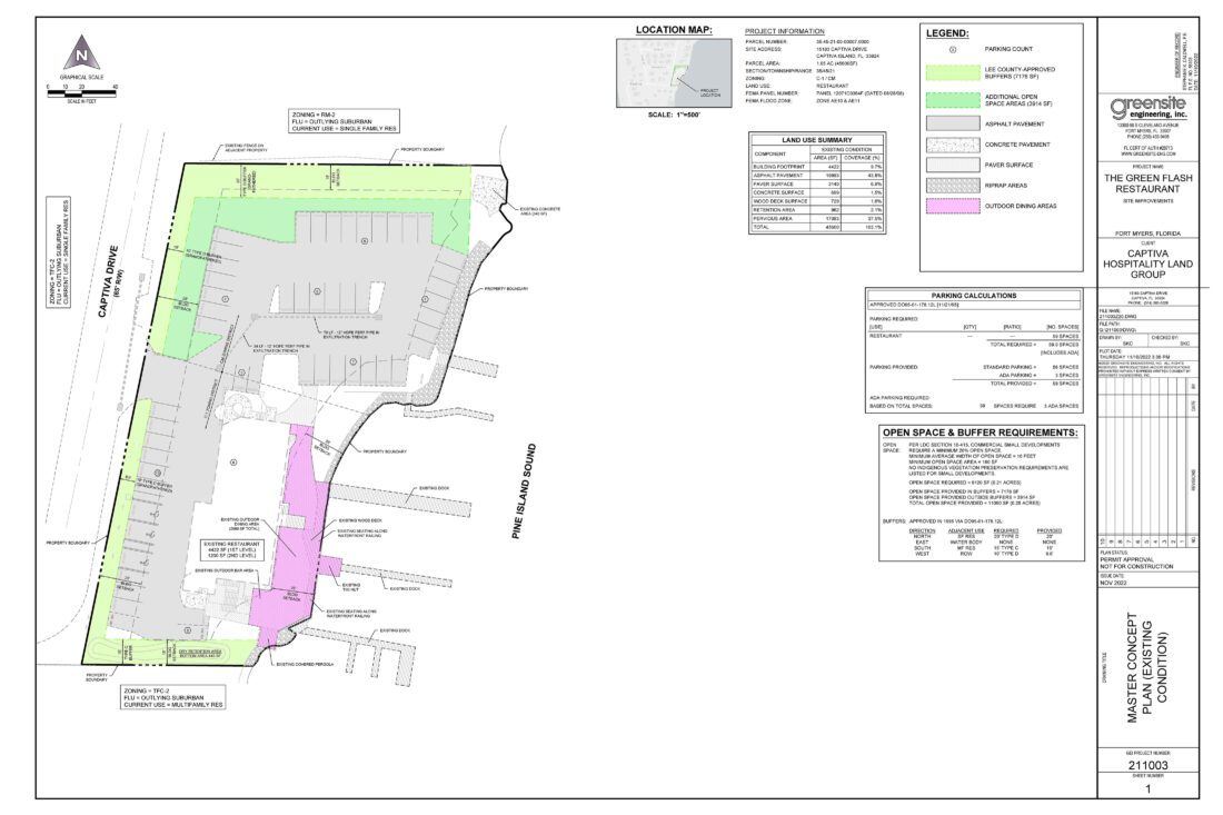 Green Flash Existing Siteplan