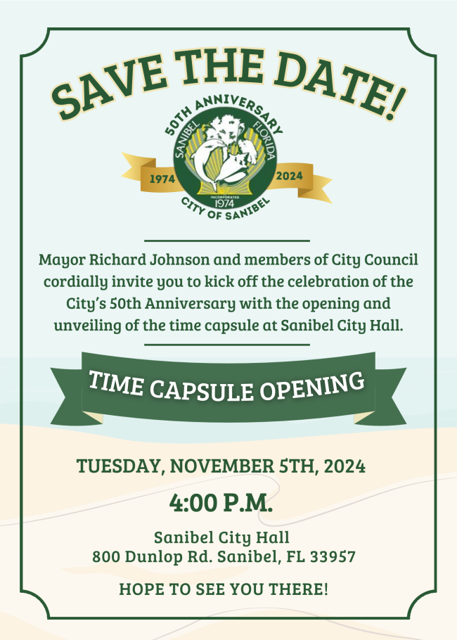 The City of Sanibel Launches YearLong Celebration of Its 50th