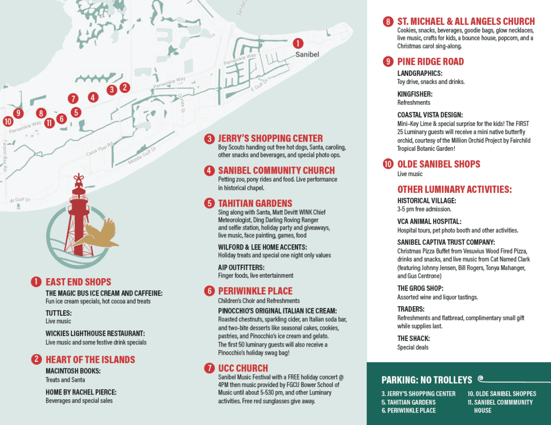 Luminary Stroll Map