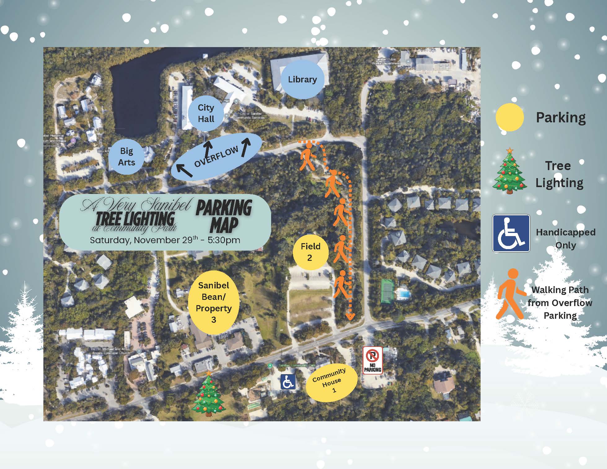 Sanibel Tee Lighting Parking Map