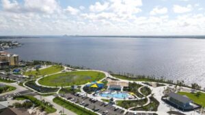 A conceptual layout of the new waterfront bistro and food truck court included in the Cape Coral Jaycee Park agreement.